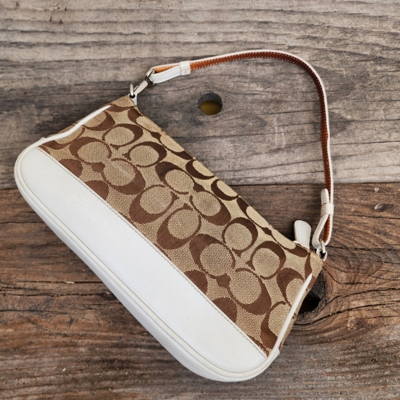 Coach 6094 Demi Mini Signature Canvas Leather Bag Wristlet - Picture 8 of 16